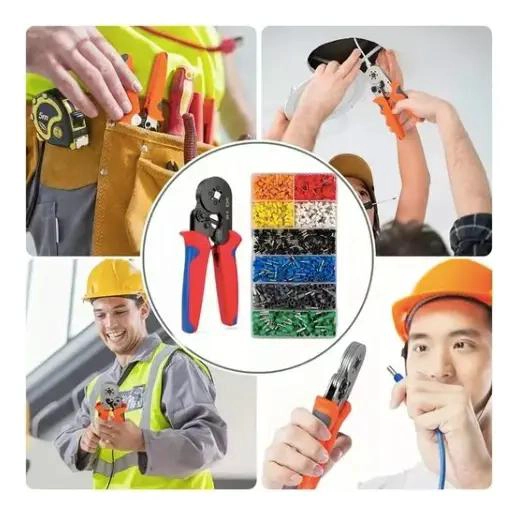 ALICATE CRIMPADOR CON KIT DE TERMINALES Y FE RULAS - 2