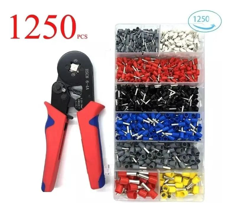 ALICATE CRIMPADOR CON KIT DE TERMINALES Y FE RULAS - 4