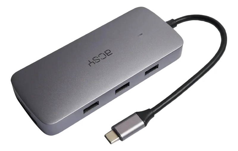 HUB ADAPTADOR TIPO C 10 EN 1 COLOR GRIS - 1