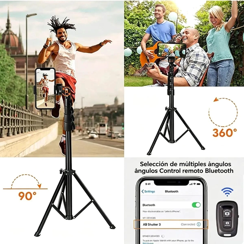 PALO SELFIE PLEGABLE PORTATIL CON CONTROL BLUETOOTH - 2