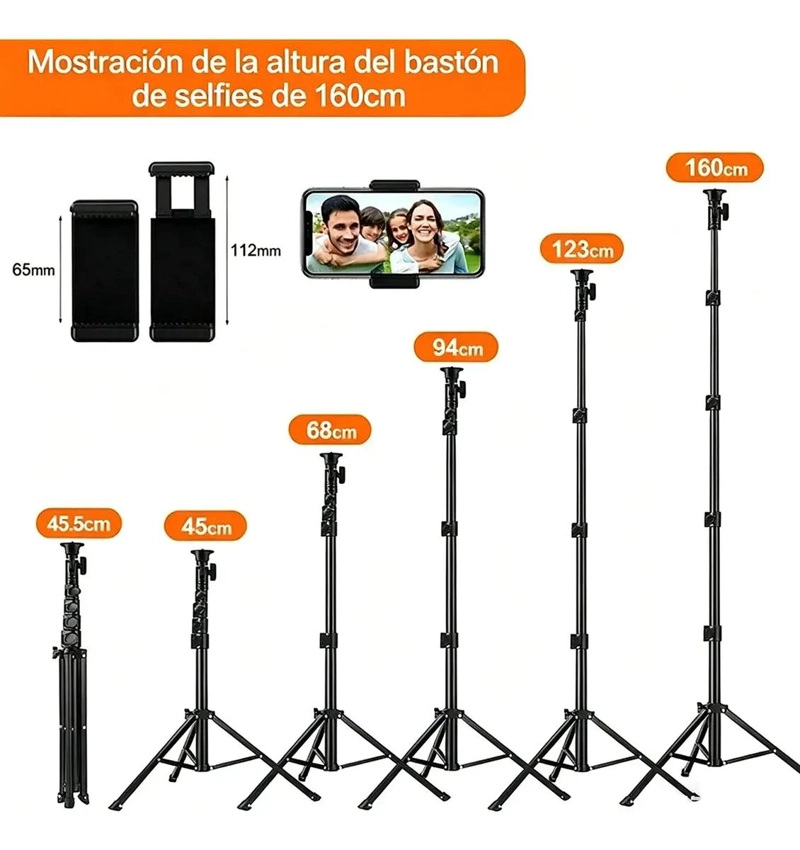 PALO SELFIE PLEGABLE PORTATIL CON CONTROL BLUETOOTH - 3