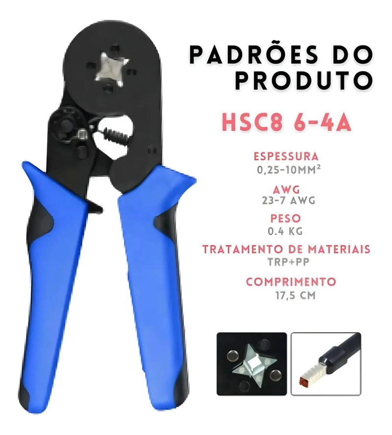 ALICATE PARA ENGARZAR TERMINALES TUBULARES 0,25 A 10 MM² - 3