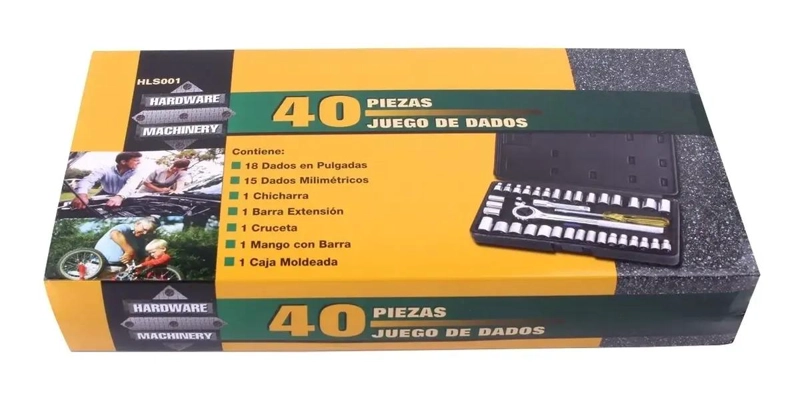 JUEGO DE HERRAMIENTAS 40 PIEZAS CON CAJA - 1