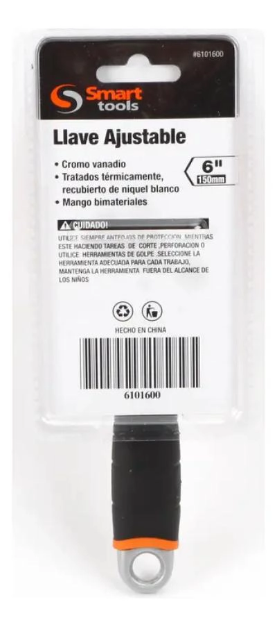 LLAVE FRANCESA 6 PULGADAS CON MANGO ANTIDESLIZANTE - 2