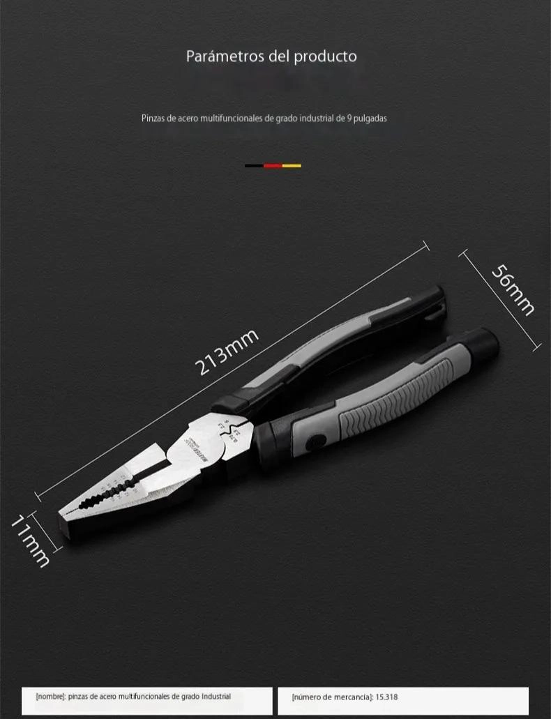 ALICATE PROFESIONAL ELECTRICISTA MULTIFUNCION 21 CM - 9