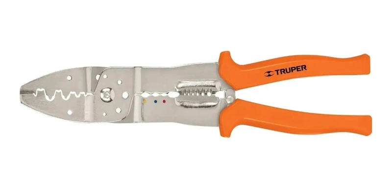 PINZA PELACABLES 10'' 20-10 AWG CON CRIMPADORA - 1