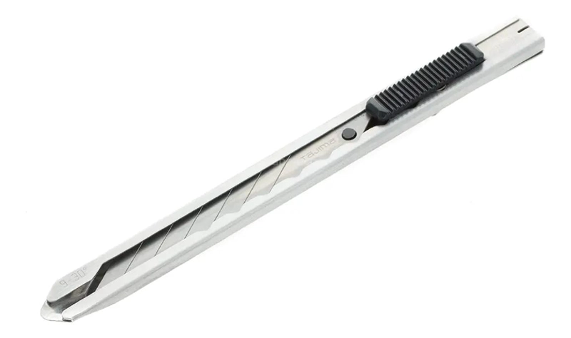 CUCHILLO CARTONERO 9MM METALICO CON AUTOBLOQUEO - 1