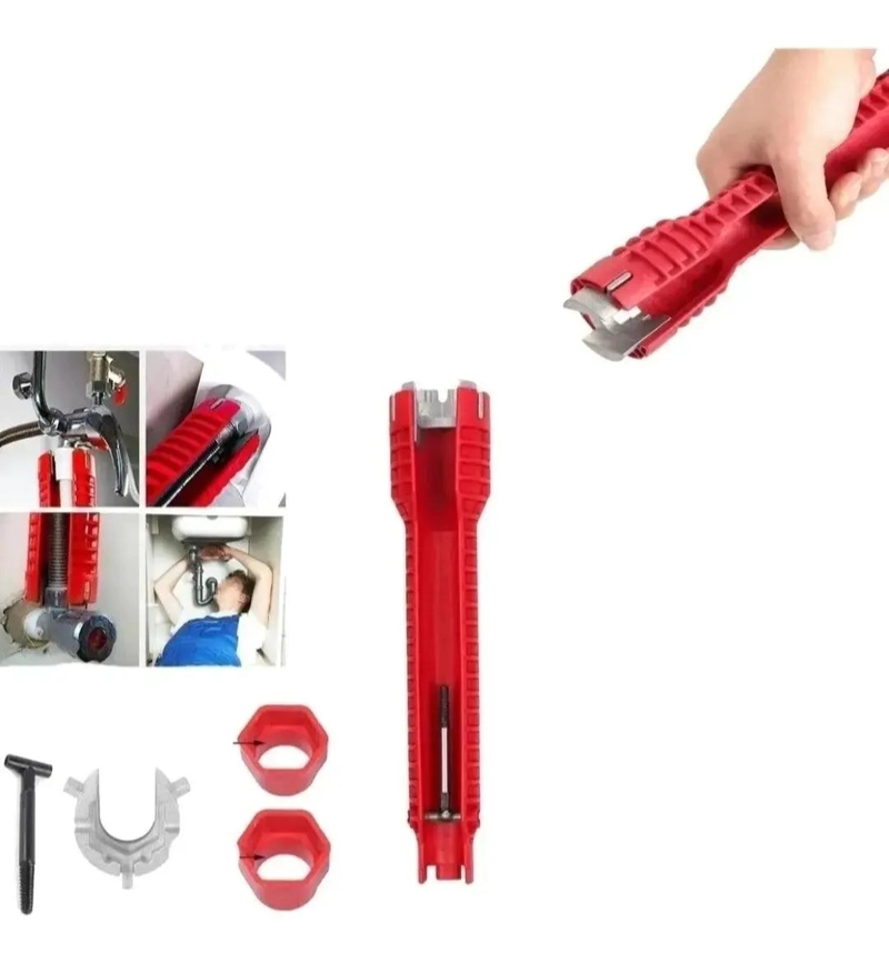 LLAVE MULTIFUNCIONAL 8 EN 1 PARA PLOMERIA - 3
