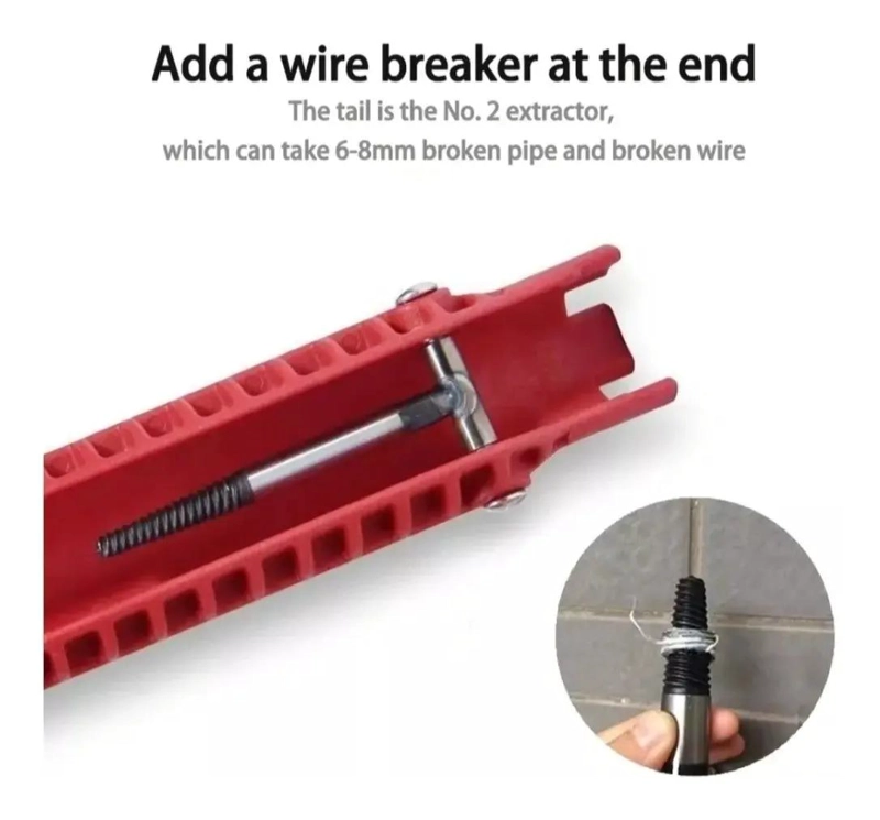 LLAVE MULTIFUNCIONAL 8 EN 1 PARA PLOMERIA - 8