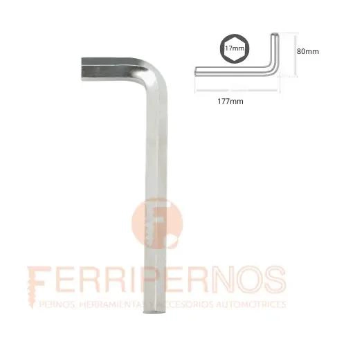 LLAVE ALLEN 17MM ACERO VANADIO CROMADO - 4