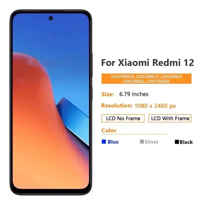 PANTALLA PARA XIAOMI REDMI 12 CON MICA PROTECTORA - 3