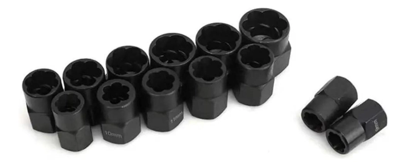 SET DE 13 DADOS EXTRACTORES DE PERNOS Y TUERCAS - 4