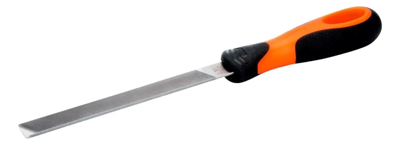 LIMA PLANA CON MANGO ERGONOMICO DE ACERO - 1