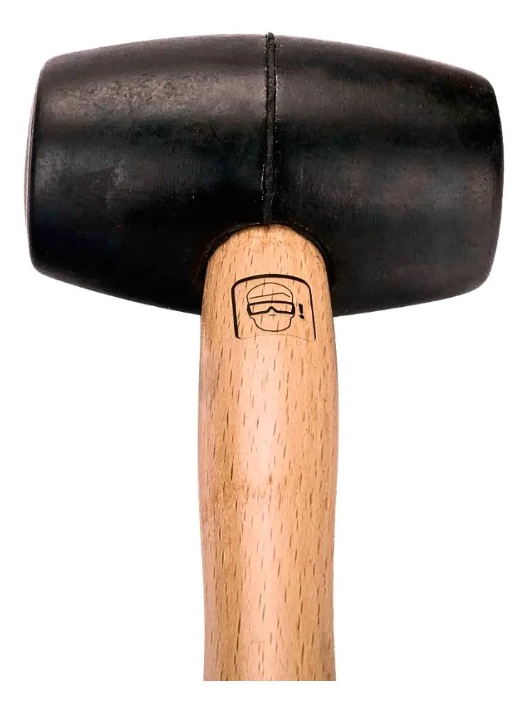 MAZO DE GOMA 16 OZ CON MANGO DE MADERA - 2