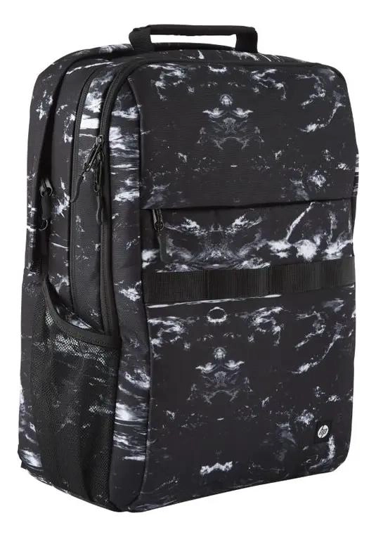 MOCHILA CAMPUS XL MARMOL PIEDRA NEGRO Y BLANCO - 2
