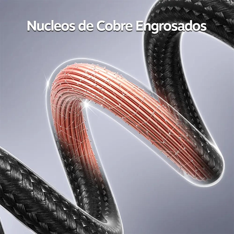 CABLE USB TIPO C A USB C 60W 25CM TRENZADO NEGRO - 3