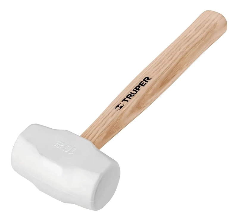 MAZO DE GOMA 16 OZ CON MANGO DE MADERA 34 CM - 1