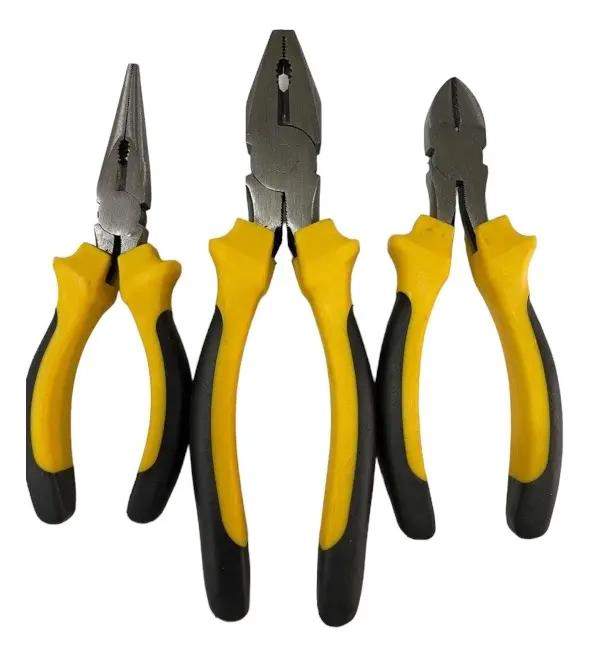 JUEGO DE ALICATES 3 PIEZAS CON MANGO ANTIDESLIZANTE - 2