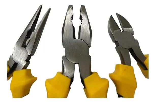 JUEGO DE ALICATES 3 PIEZAS CON MANGO ANTIDESLIZANTE - 3