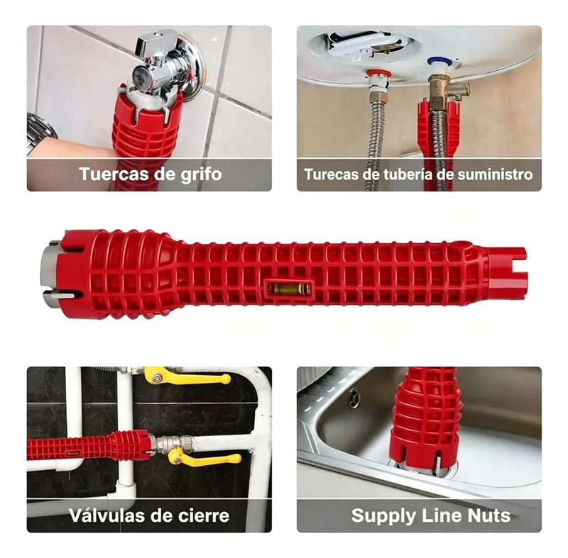 LLAVE DE GRIFO 8 EN 1 CON MANGO ANTIDESLIZANTE - 3