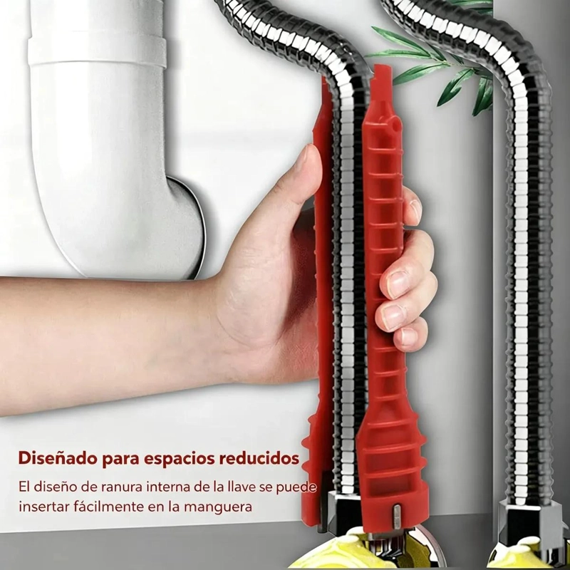 LLAVE DE GRIFO 8 EN 1 CON MANGO ANTIDESLIZANTE - 10
