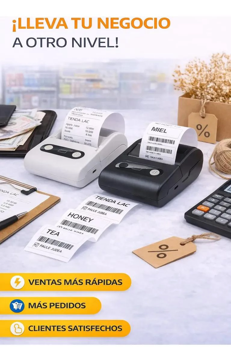 MINI IMPRESORA PORTATIL TE RMICA BLUETOOTH SIN TINTA - 3