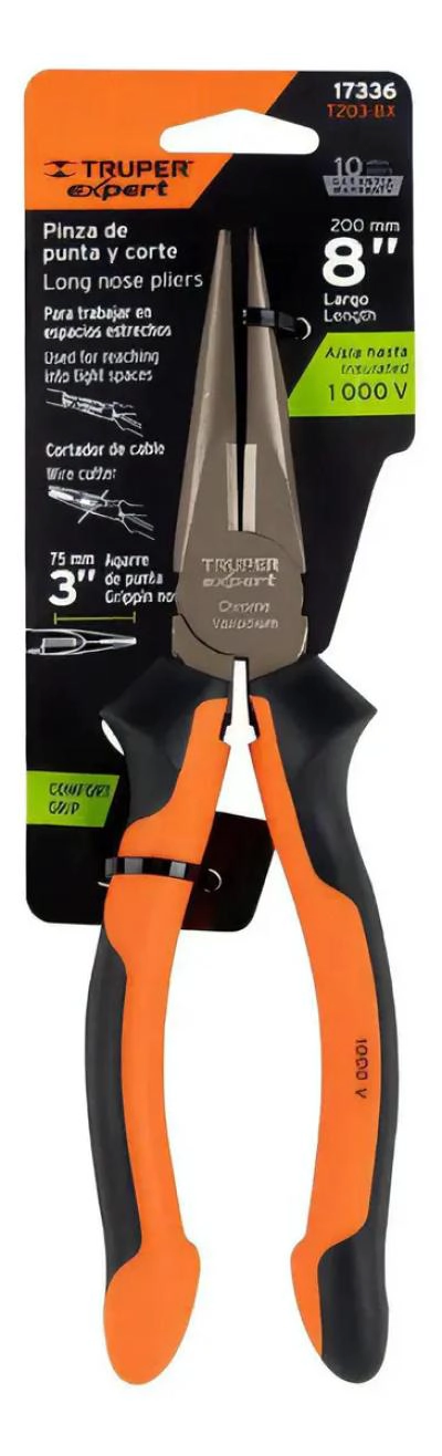 ALICATE DE PUNTA Y CORTE 8'' ERGONOMICO - 2