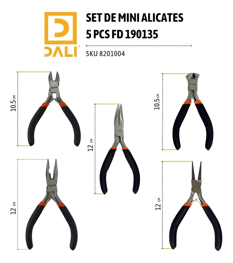 SET DE 5 MINI ALICATES DE PRECISION - 2