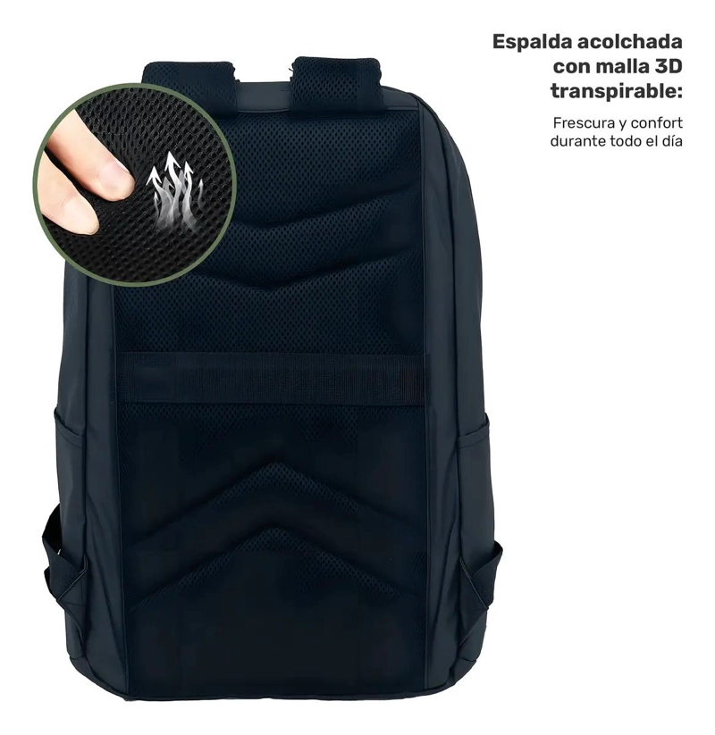 MOCHILA URBANA IMPERMEABLE 22L CON PORTA NOTEBOOK - 5