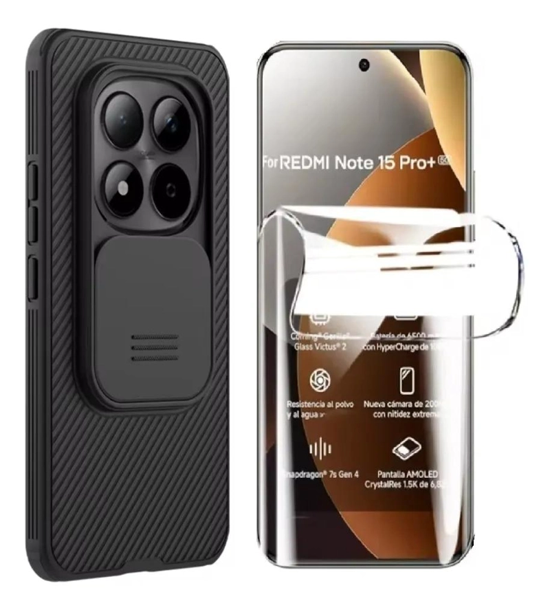 GENÉRICO CARCASA PROTECTORA CON MICA HIDROGEL PARA REDMI NOTE 15
