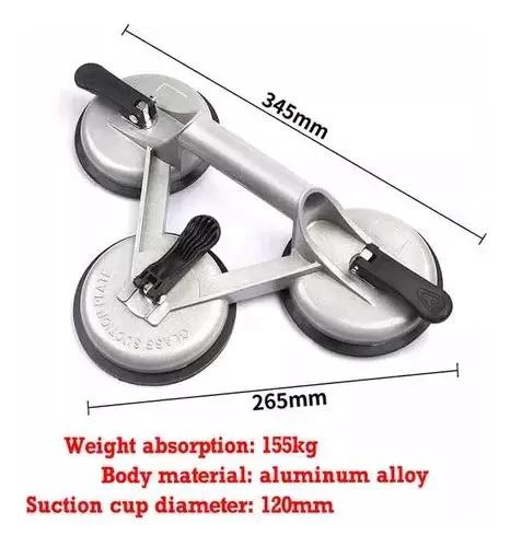 VENTOSA DE ALUMINIO CON 3 CHUPONES 180KG - 3