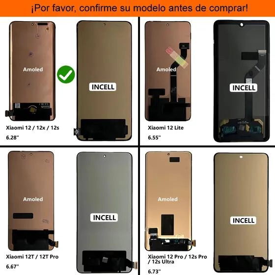 PANTALLA DISPLAY INCELL LCD PARA XIAOMI 12 12S 12X 5G - 3