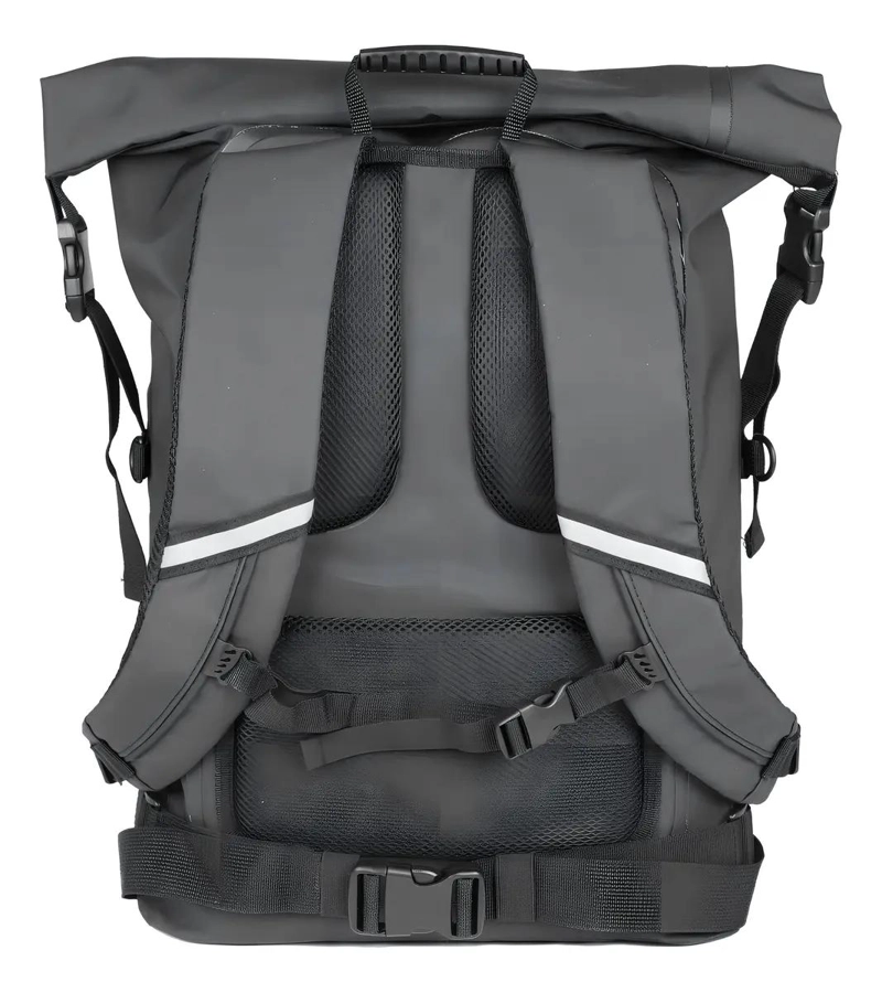 MOCHILA NEGRA IMPERMEABLE 25L CON PORTA NOTEBOOK - 3