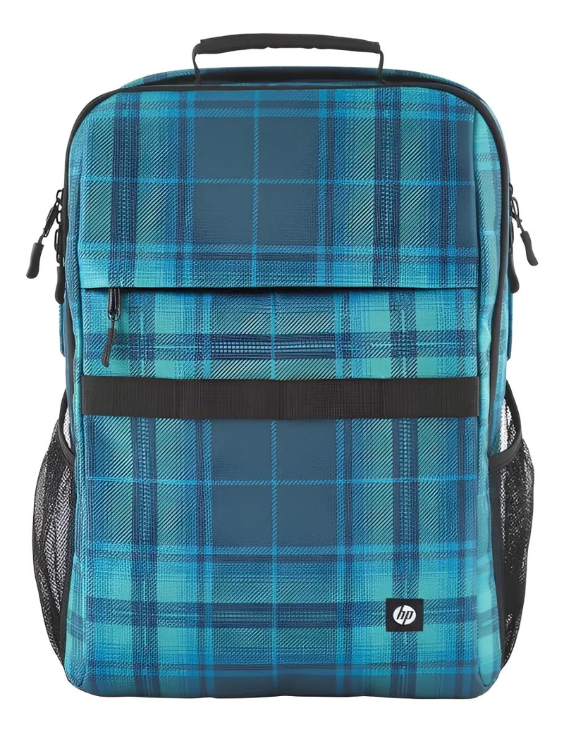 MOCHILA CAMPUS XL A CUADROS AZUL - 1