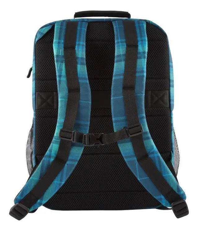 MOCHILA CAMPUS XL A CUADROS AZUL - 5