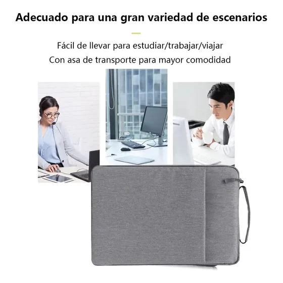 FUNDA IMPERMEABLE PARA NOTEBOOK DE 14 A 16 PULGADAS CON BOLSILLO - 3