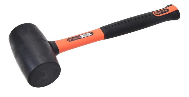 MAZO DE GOMA CON MANGO DE FIBRA DE VIDRIO 16 OZ - 1