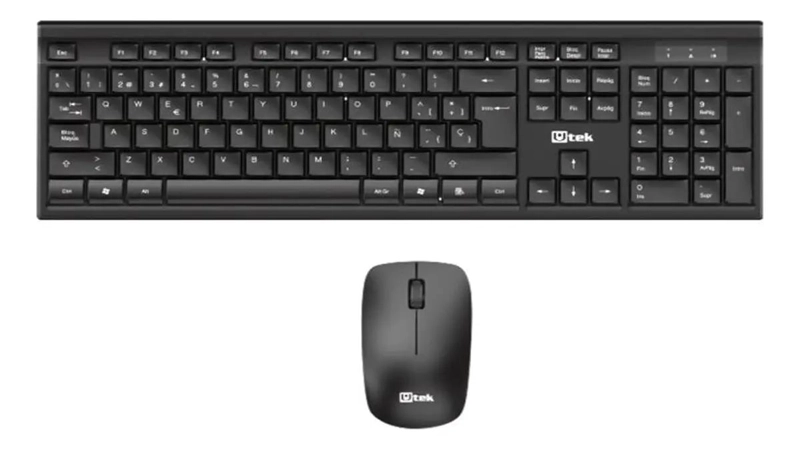 KIT TECLADO Y MOUSE INALAMBRICO NEGRO 1200DPI - 1