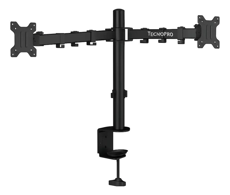 SOPORTE DE MESA ARTICULADO PARA DOBLE MONITOR COLOR NEGRO - 4