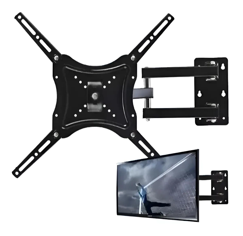 SOPORTE PARA TV DE 14 A 55 PULGADAS CON BRAZO NEGRO - 1