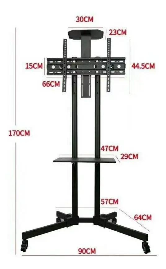 SOPORTE UNIVERSAL MOVIL PARA TELEVISOR GRANDE CON RUEDAS - 2