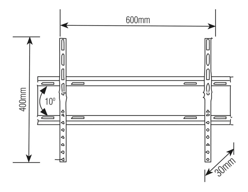 SOPORTE TV INCLINABLE PARA PANTALLAS 37 A 85 PULGADAS - 2