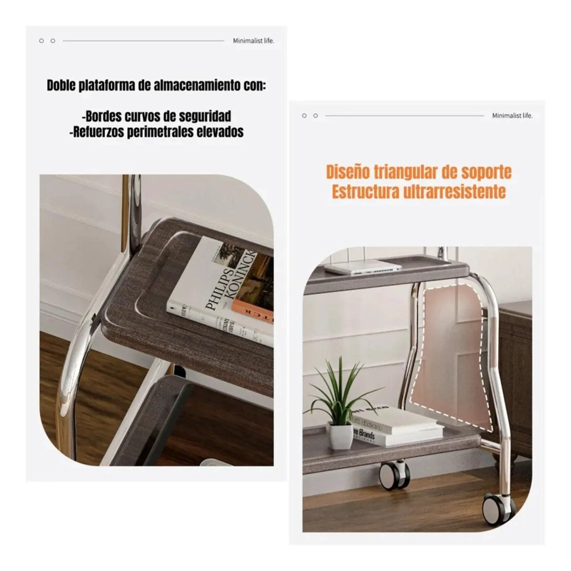 SOPORTE TV PEDESTAL 40-75' CON RUEDAS Y DOBLE ALMACENAJE - 2