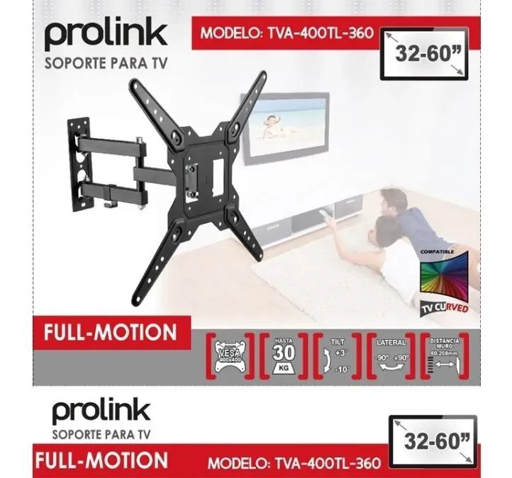 SOPORTE DE TV CON BRAZO PARA PANTALLAS 32 A 60 PULGADAS - 4