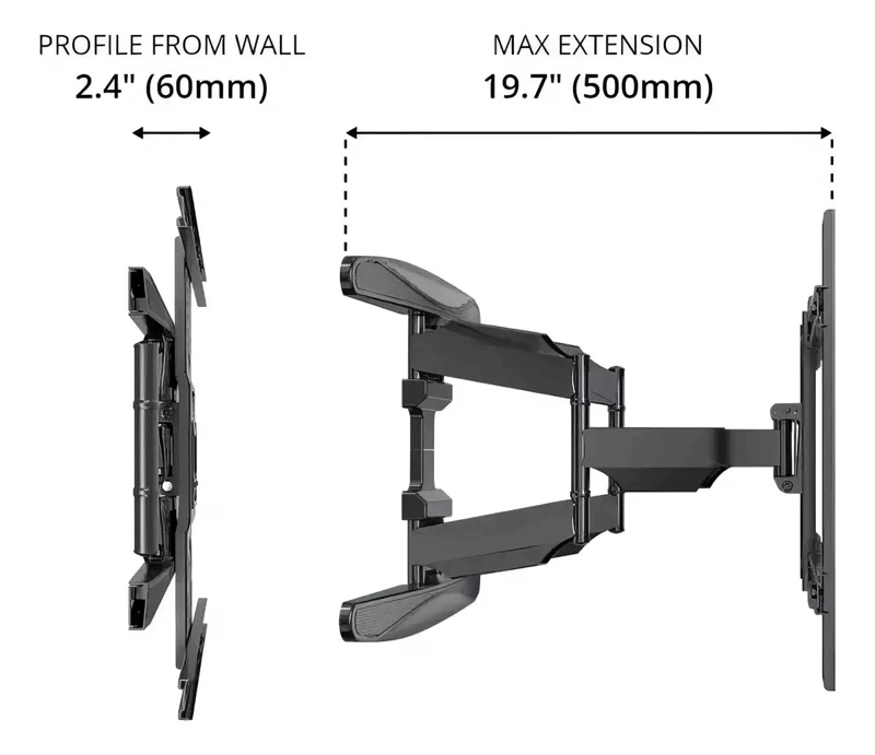BRAZO ARTICULADO UNIVERSAL PARA TV 55 A 85 PULGADAS - 5