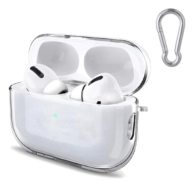 FUNDA TRANSPARENTE ANTIGOLPES PARA AIRPODS PRO 2 CON GAN - 1