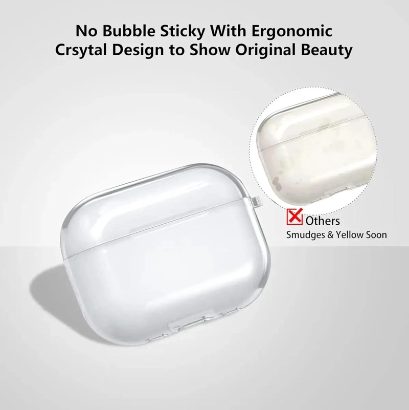 FUNDA TRANSPARENTE ANTIGOLPES PARA AIRPODS PRO 2 CON GAN - 4