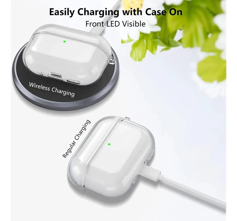 FUNDA TRANSPARENTE ANTIGOLPES PARA AIRPODS PRO 2 CON GAN - 5