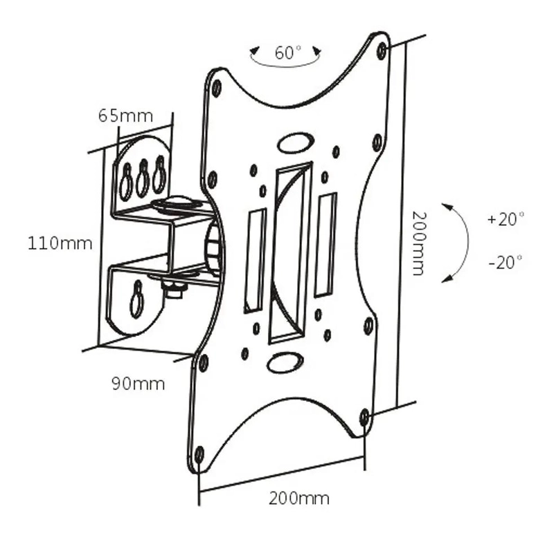 SOPORTE PARA TV 23-40 PULGADAS LCD LED OLED QLED - 4
