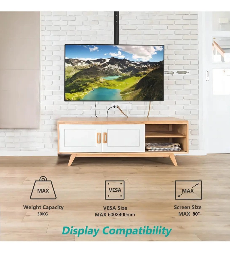 SOPORTE DE TECHO PARA TV DE HASTA 65 PULGADAS CON BRAZO Y - 5